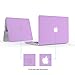 IBENZER Compatible with MacBook Pro 13 Inch Case 2012-2015, Soft Touch Hard Case Shell Cover with Keyboard Cover for Apple MacBook Pro 13 with Retina Display A1425 1502, Purple, R13PU+1B