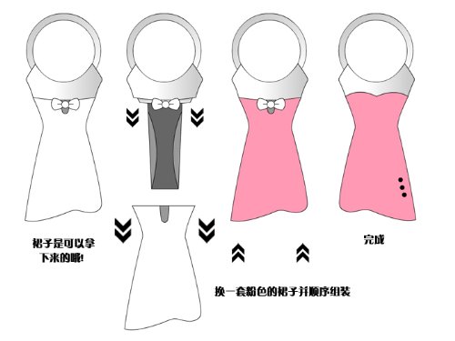 image for Maycom Wedding Dress Couple Keychain Creative Two Sets Dresses Can Be 