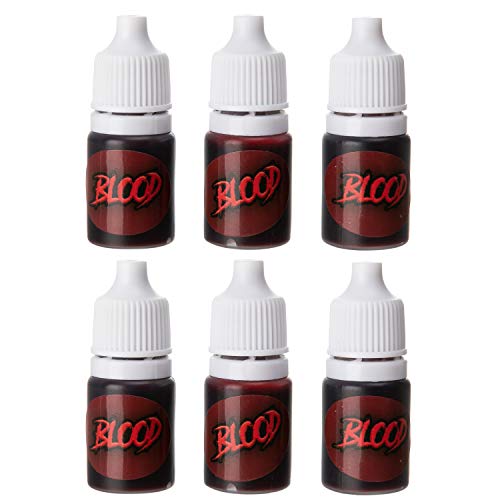 Spooktacular Creations 6 Mini Bottles of Fake Halloween Vampire Blood