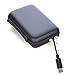 imoli Portable Hard Drive Case for External Hard Drive, USB Cable, USB Flash Drive and SD Cards (Black)