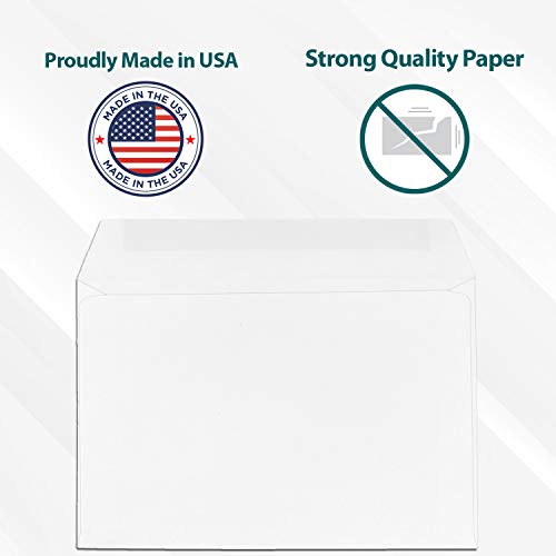 EnDoc 6x9 Open Side Envelopes 50 Pack White Booklet Gummed Seal