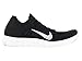 Nike Women's Free Running Motion Flyknit Shoes, Black/White - 7.5 B(M) US
