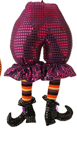 RAZ Halloween Wreath Supply - Plush Witch's Butt Pick Decor Purple #H3516141