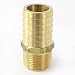 Interstate Pneumatics FM99-7 Brass Hose Barb Fitting, Connector, 1 Inch Barb X 3/4 Inch NPT Male End primary