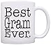 ThisWear Gram Gift for Grandma Best Gram Ever Gift 11oz Ceramic Coffee Mug Tea Cup White