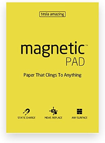 Brand New!! MAGNETIC PAD A5 (Stick without Any Adhesive, Stick to Any Surface) Eco-Friendly Material Self-Stick Notes Memo Note Paper Post It A5-size 50-sheet *Yellow Color