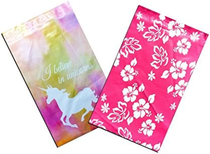 6" x 9" Designer Series -FLAT Poly Mailers, Self Sealing Envelopes (400, Pink Hawaian&amp;Unicorn)