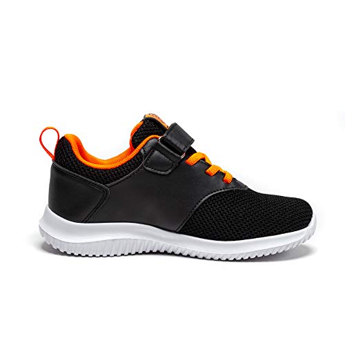 BONDON Black Orange Toddler Little Big Kids Boys Girls Knit Mesh Sneakers Unisex Running Shoes