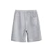 Leward Men's Casual Classic Fit Cotton Gym Short (L, Gray)