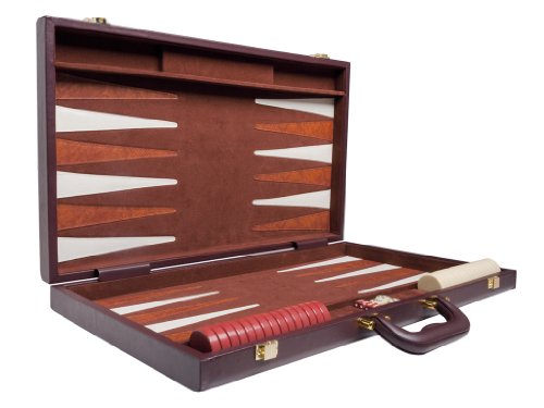 Middleton Games 21" Classic Tournament Backgammon Set - Brown Board