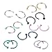 CZCCZC 6pcs Stainless Steel Body Jewelry Piercing Nose Open Hoop Ring,Nose Studs Rings,Body Slave Jewelry (16 pcs)