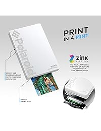 Polaroid Mint Pocket Printer W Zink Zero Ink Technology & Built in Bluetooth Android & iOS Devices   Simplemente conecte y descargue la aplicación para imprimir instantáneamente en papel de respaldo adhesivo de 2.0 x 3.0 in