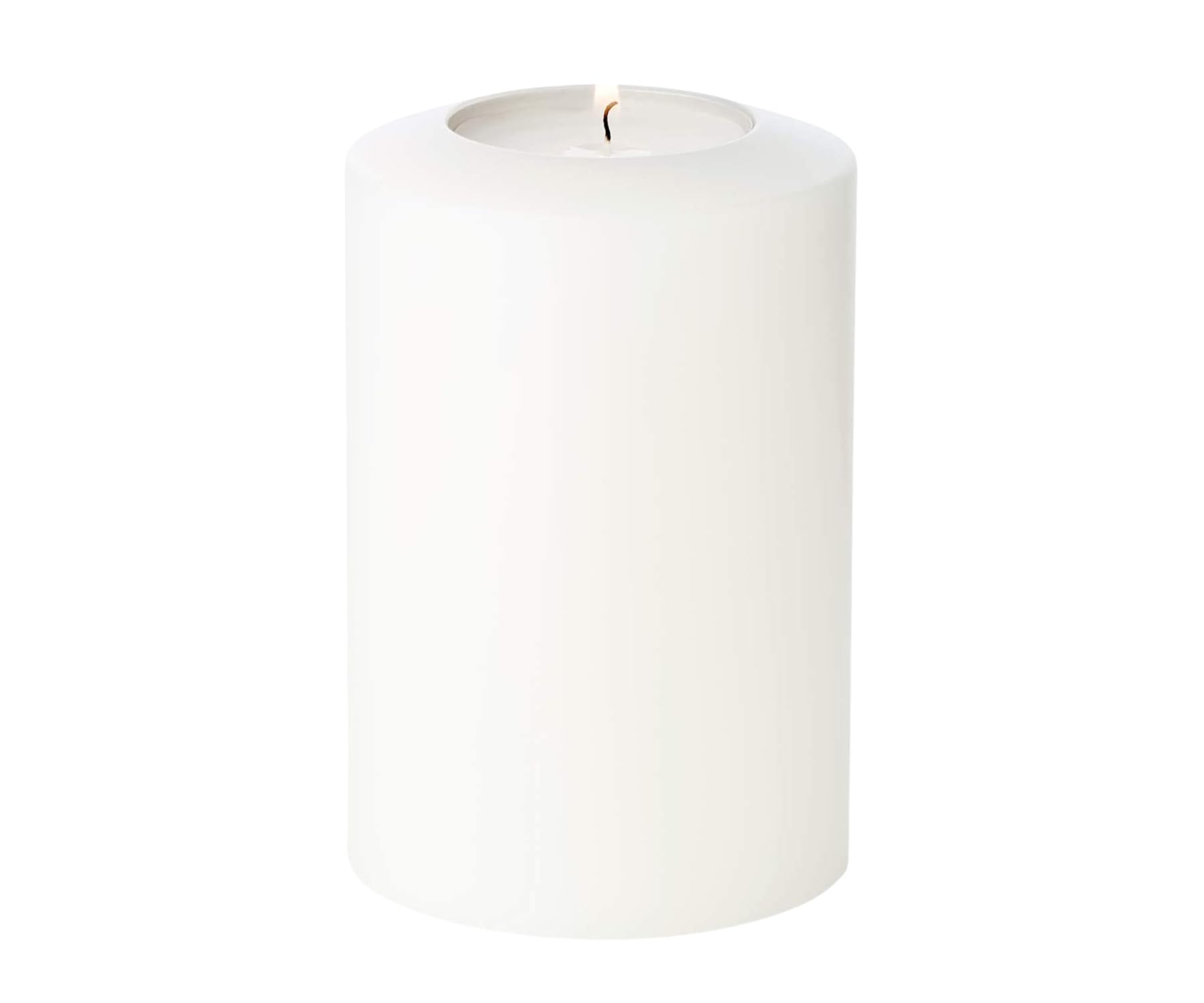 EDZARD Tealight holder, permanent candle Cornelius Pine, height 6 in, diameter 4 in, suitable for maxi tea lights, heat resistant up to 90°C