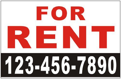 3 X4 5 Custom Printed For Rent Banner Sign With Your Phone Number