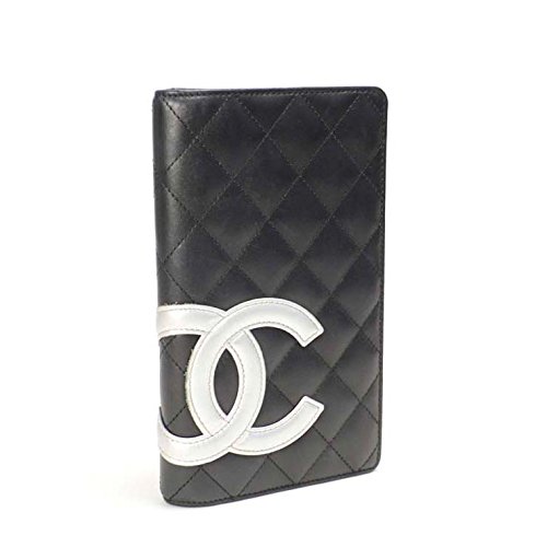 公式の シャネル Chanel カンボンライン カンボンライン 長財布 6717 黒 シルバー 中古 B071czyvgx Www Gcc Ccpf Com