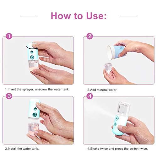 image for Pongnas Professional Facial Steamer Facial Mist Cold Spray Nano Ionic 