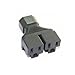 Dshot C14 to 2 US 3 pin female Power splitter Y adapter,C14 to 2 5-15R