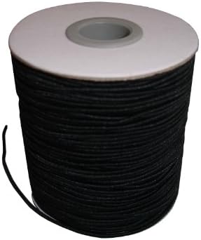 MARKETPLACE MAYHEM SHOCK ELASTIC CORD - BUNGEE ELASTIC CORD - ROUND ELASTIC CORD - BLACK OR WHITE - 5MM THICKNESS - FOR CAMPING/SAILING/CLOTHING (BLACK, 5 M)