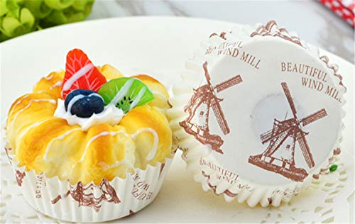 image for Skyseen 6Pcs Realistic Artificial Fake Cake Cupcake Bread Dessert Mode