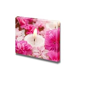 Canvas Prints Wall Art - Spa Therapy Concept with a Aromatic Candles | Modern Wall Decor/Home Decoration Stretched Gallery Canvas Wrap Giclee Print & Ready to Hang - 12" x 18"