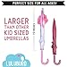 Unicorn Umbrella for Girls, Magical POP-OUT Golden Horn & Pink Ears, Easy To Open & Close, Great Gift & for Back to School Kids of all ages!