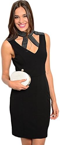 GIORGIO WEST Women's Latina Club Dress S Black