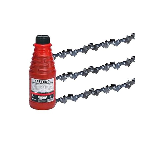 3 X gardexx Sägekette für Husqvarna 3120 XP, 105cm - .404" - 1,6mm - 124 TG + 1L Kettenöl