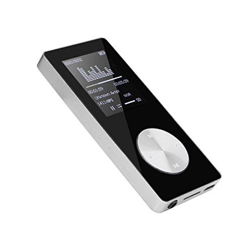 DZT1968 1.8'' TFT 4/8/16G Fast charge MP3 HiFi Lossless Music Player FM TF Card (16G, Silver)
