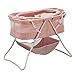 Big Oshi Emma Newborn Baby Bassinet - Portable Bassinet for Boys or Girls - Perfect for Bedside, Indoors, or Outdoors - Lightweight for Travel - Canopy Netting Cover - Wood Bed Base, Pink