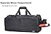 MIER Gym Bag for Women and Men Sports Duffle with Shoe Compartment, 21 Inches, Black
