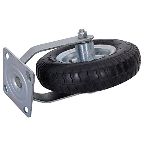 4 PCS 8" Air Tire Pneumatic 2 Rigid Wheels & 2 Swivel Casters Cart Farm Caster - Thumbnail 3
