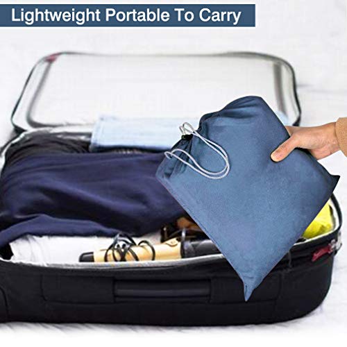 VeMee Sleeping Bag Liner Travel Camping Sheet Lightweight Breathable Cotton Sleeping Sack Ultralight Compact Sleep Sheet Carry Bag for Picnic,Hiking (Light Blue, 82.7inch X 45inch) - Thumbnail 7