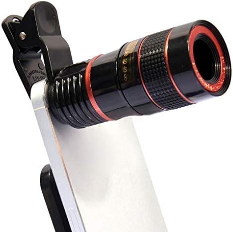 Hotaluyt 8X Universal Optical Zoom Telescope Camera Lens Clip Mobile Phone Telescope Long Focal Length External Camera