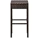 Best Choice Products Set of 2 Dual-Tone Outdoor Furniture Backless Wicker Bar Stools w/Footrest for Backyard, Porch, Patio - Brown