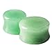 Longbeauty 1 Pair Aventurine Ear Plugs Double Flared Stretcher 00G