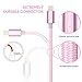 sharllen Phone Cable 5Pack [3/3/6/6/10FT] Nylon Braided USB Charging & Syncing Extra Long Cord Compatible iPhone X/8/8 Plus/7/7 Plus/6s/6s Plus/SE/iPad iPod Nano (Rose Gold)…