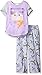 Minecraft Girls' Big Girls' Minecraft Short Sleeve Long Leg Pajama Set, Purple, 8