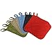 American Linen (Ten) 10 Pack Pot Holders 6.5 Square Solid Color Everday Quality Kitchen Cooking Chef Linens (Multi Color)