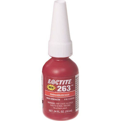 Loctite 1330583 263 Threadlocker High Strength And Primerless, Red, 10 Ml Bottle