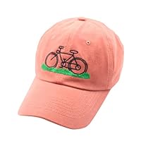 NISWDE Bicycle Embroidered Cotton Baseball Cap Womens Mans Cotton Durable caps Curved Visor Washed Dyed Adjustable