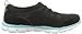 Skechers Sport Women's Gratis Fashion Sneaker (7 B(M), Black/Aqua)