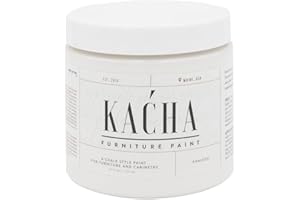 Kacha Furniture Paint | White Chalk Style Paint for Furniture, Cabinets, and Crafts | Pint -16 oz | Khaleesi | Low VOC | Matte | (Topcoat Required)