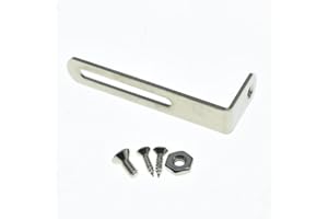 KAISH Premium Stainless Steel Guitar Pickguard Bracket with Pickguard Mounting Screws Bolt and Nut for USA Les Paul Nickel Nickel