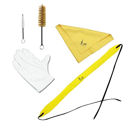 Starnearby 5pcs Saxophone Cleaning Care Kit Mouthpiece Brush Musical Maintenance Tool