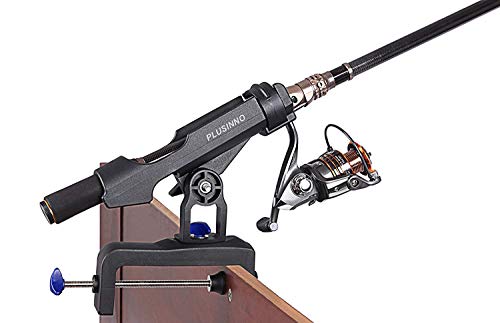 PLUSINNO Fischerboot Ruten-Halter mit großer Zangenöffnung 360 Grad einstellbar Angelrute Racks aufklappbaren Halter – Bild 8