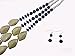 Bocar Multi Layer Necklace for Women Beads Statement Chunky Necklace and Earring Set (NK-10204-blue+Silver Tone)