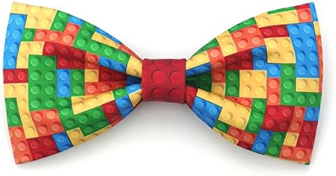 Hand Printing Lego Bricks Formal Wear Korean Version Bow Tie