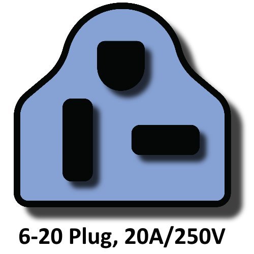 NEMA 6-20 Extension Power Cord - 15 Foot, 20A/250V, 12/3 SJT - Iron Box Part # IBX-6153-15M