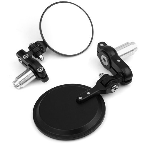 Astra Depot 2x 3 Black foldable 7/8" Handle Bar End Side Mirror for Sport Racing Bike CafÃ© Racer Yamaha YZF R1 R6 600R