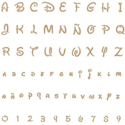 Stencil Deco Alphabet 015. Stencil size: 20x30 cm (7,9x11,8 in). Design size: 2x2 cm (0,8x0,8 in)